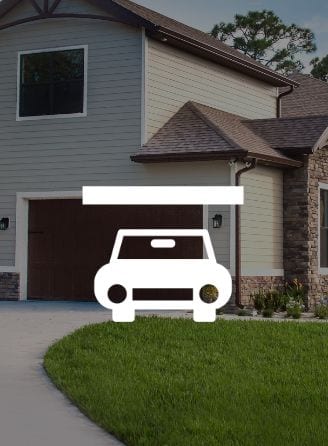 Smart-Home photo with garage icon