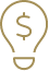 lightbulb icon with dollar sign in it
